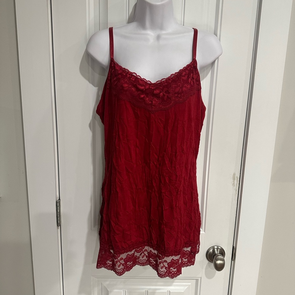NWT Red Lace Cami, Size L